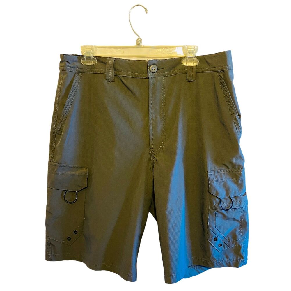#8686 OCEAN CURRENT MENS CARGO FISHING HICKING GOLF GREEN SHORT SIZE 36